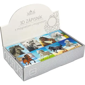 Zápisník ARGUS Zápísník s magnetem 3D Kůň, 40 listů A8 11160004