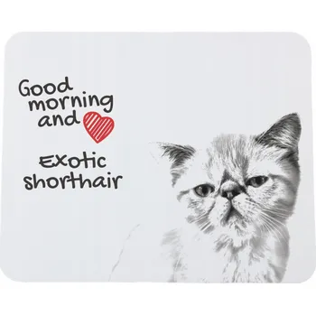 Podložka pod myš Exotická krátkosrstá kočka - podložka pod myš s potiskem, personalizovaná