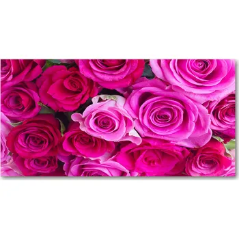Obraz Panel lacobel Kytice růžových růží 120x60 cm + LEPIDLO