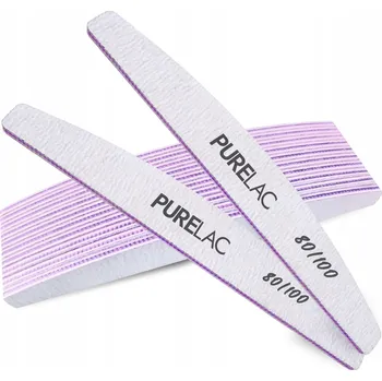 Purelac Pilník Na Nehty Loďka Půlměsíc Zebra HQ 80/100 Sada 10 ks