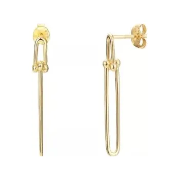 Náušnice Leru Zlaté dlouhé náušnice na puzetku