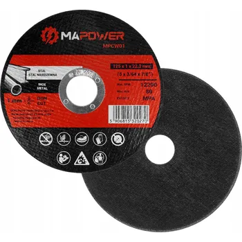 Vrták Řezný kotouč MAPOWER 125 mm na kov, nerezová ocel, 22,2 mm