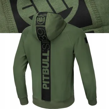 Pánská mikina Pitbull Sportovní na Zip zelená XXXL