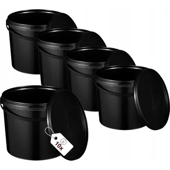 Dóza na potraviny Kbelík 3L s víkem ČERNÝ na potraviny