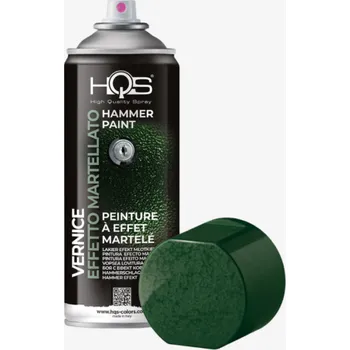 Barva ve spreji Barva ve spreji kladívkový efekt HQS tmavě zelená 400ml