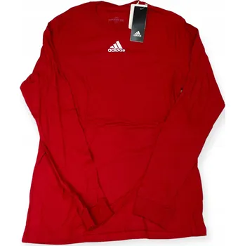 Pánské tričko Pánské červené tričko s dlouhým rukávem ADIDAS L