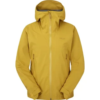 Dámská větrovka Dámská nepromokavá bunda Rab Downpour Light Barva: Sahara, Velikost: XS