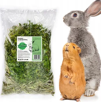 Krmivo pro hlodavce SENO S PETRŽELKOU BYLINKY PRO KRÁLÍKA HLODAVCE PŘÍRODNÍ ČERSTVÉ PAMLSEK 300G