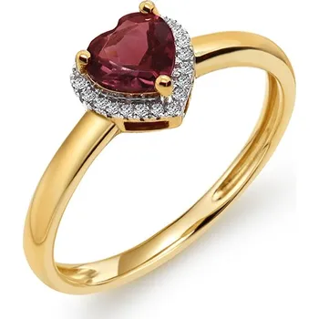 Prsten Prsten Anahi ve tvaru srdce s rodolitem 0,76 ct KU2151 + dárkové balení LUXUS zdarma