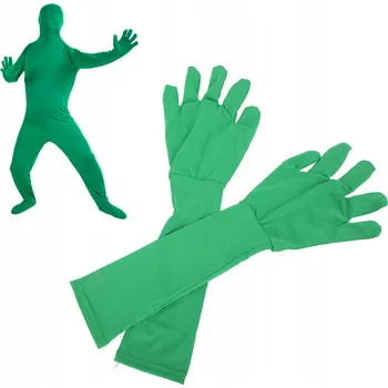 2x Chromakey Zelené Rukavice pro Fotografické Pozadí