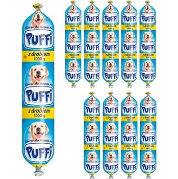 Krmivo pro psa Tyčinka Klobása Krmivo pro psy Drůbež Puffi 10x1kg