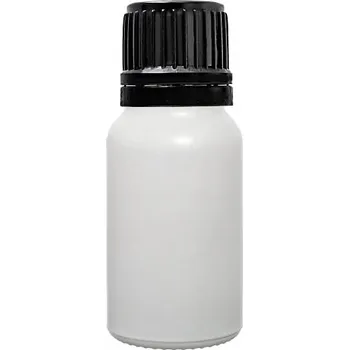 Láhev Skleněná lahvička 10 ml bílá s černým uzávěrem