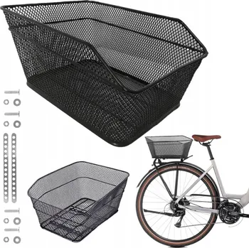 košík na kolo Zadní košík na kolo SDC KOŠÍK NA KOLO KOVOVÝ ZADNÍ KOŠ NA KOLO NOSIČ černý