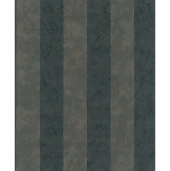Tapeta VINYLOVÁ TAPETA HNĚDO-GRAFITOVÉ PRUHY S EFEKTEM ODĚREK
