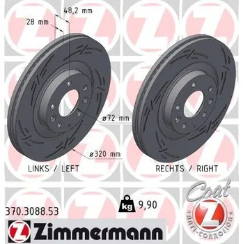 Brzdový kotouč Brzdový kotouč ZIMMERMANN 370.3088.53