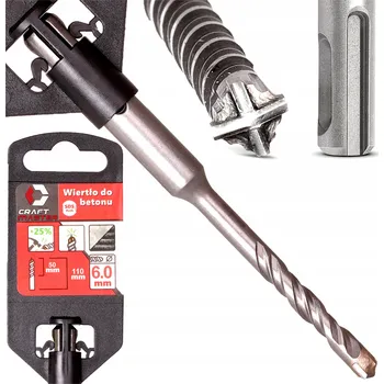 Vrták BETONU VRTÁK SDS-PLUS 6 x 110 mm KŘÍŽOVÝ KOLEJ SDS-PLUS EFEKTIVNÍ SILNÝ