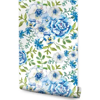 Fototapeta Tapeta růže, pryskyřníky, chrpy a macešky /279535466