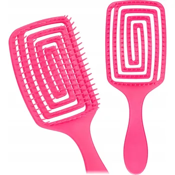 kartáč na vlasy PNEUMATICKÝ KARTÁČ NA VLASY ELASTICKÝ RŮŽOVÝ