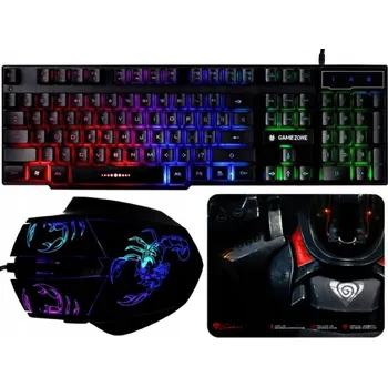 Klávesnice GAMINGOVÁ SADA PRO HRÁČE: KLÁVESNICE, MYŠ A RGB PODLOŽKA