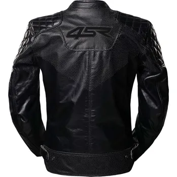 Moto bunda Kožená bunda 4SR Scrambler Petroleum II pánská černá 52