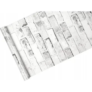 Tapeta TAPETY bílá realistická CIHLA ZEĎ jako 3D