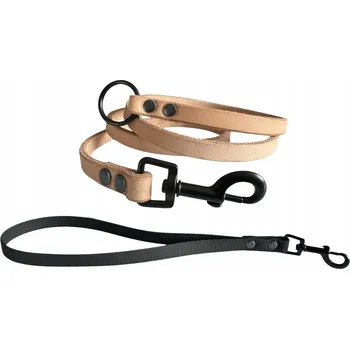 Vodítko pro psa VODÍTKO PRO PSA MĚKKÁ, KOŽENÁ, ČERNÁ, PEVNÁ, ODOLNÁ, NATURAL EDITION