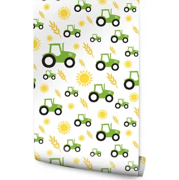 Fototapeta Tapeta pro kluka TRAKTORY Obilí Slunce Rostliny