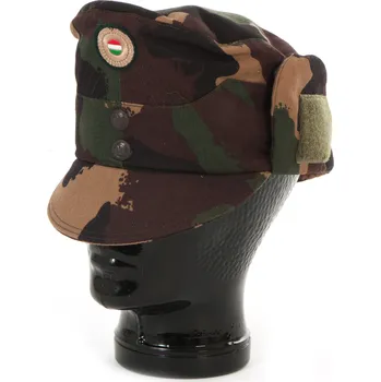 Klobouk ARMÁDNÍ ORIGINÁL MAĎARSKO Polní čepice zimní maskovací s krycí chlopní a kokardou Maďarsko originál Velikost: 56