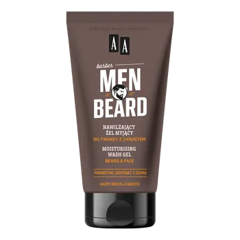 Péče o vousy AA Men Beard hydratační gel na čištění obličeje s vousy, 150 ml