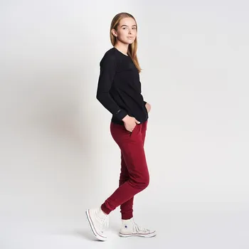 Dámské tričko Dámské černé bavlněné tričko s dlouhým rukávem Cuna, velikost M