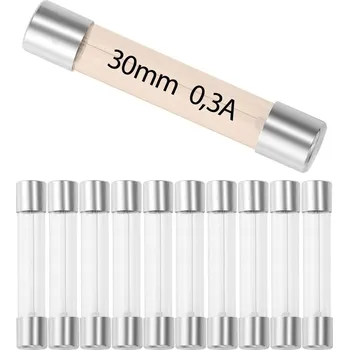 Vrták Skleněná pojistka 30mm 0.3A 10 Ks