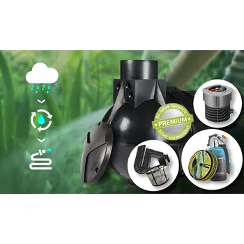 Plastová nádrž Ozeanis 3300 litrů s příslušenstvím Sestava je vhodná na sběr dešťové vody a její další využití.