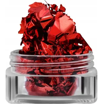 Prachový pigment RED FLAKES EFFECT Hessi pro zdobení nehtů