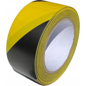 Samolepicí výstražná páska žluto-černá 50 mm