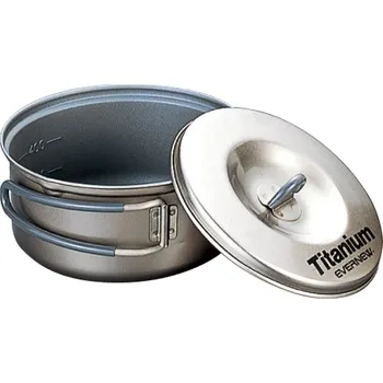 Kempingové nádobí Titanový kotlík Evernew Non Stick 0,6 l (ECA421)
