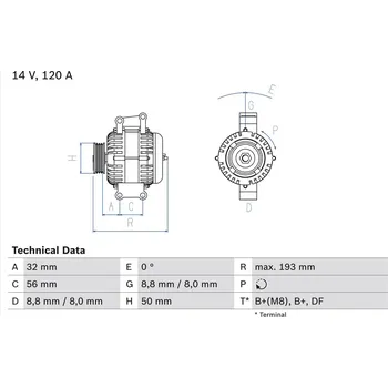 Alternátor Generátor BOSCH 0 986 047 660