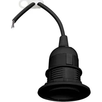 LED osvětlení Objímka E27 s vnějším závitem a kabelem 15cm, černá