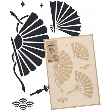 Šablona Malířská OPAKOVANĚ POUŽITELNÁ M 43x64cm Orientální JAPONSKÝ vzor VĚJÍŘ