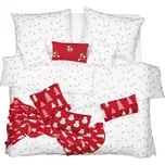 SCANquilt povlečení KLASIK stromky bílošedá 140 x 200/70 x 90 cm 202079264