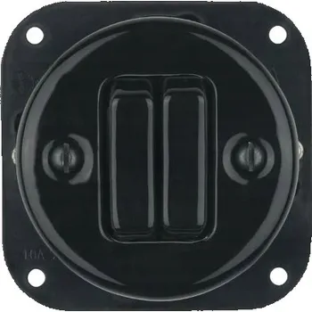 vypínač Keramický vypínač pod omítku černý retro