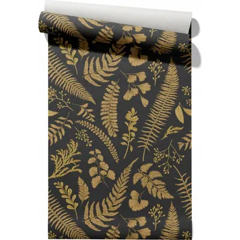 Tapeta Vliesová tapeta Zlaté kapradiny, role 50 cm x 6,1 m