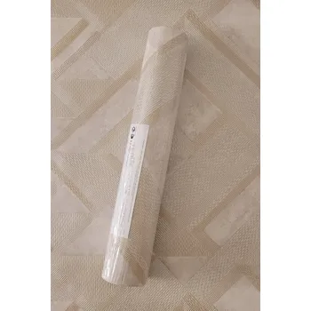 Fototapeta TAPETA MODERNÍ 3D TROJÚHELNÍKY GEOMETRICKÝ VZOR BÉŽOVÁ 20510-1