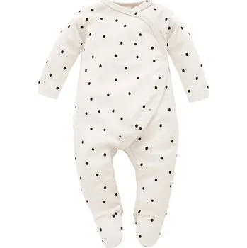 Kojenecký overall OVERAL PINOKIO ZAVINOVACÍ, S PUNTÍKY ECRU, TRES BIEN Velikost: 50