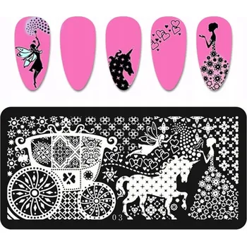 Přípravek na nehty Šablona / Destička na nehty pro zdobení nehtů