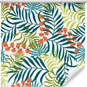 Fototapeta Tapeta do kanceláře tropické havajské listy květiny