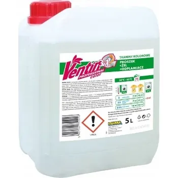 Prací prostředek Gel na praní barevného prádla Ventin 5 l