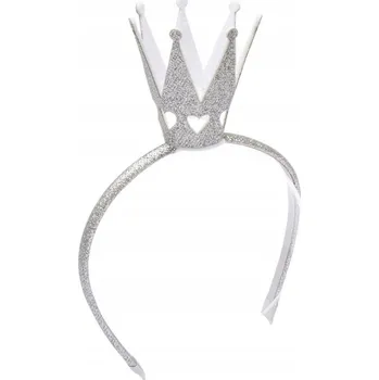 Čelenka Čelenka pro dívku korunka stříbrná s třpytkami
