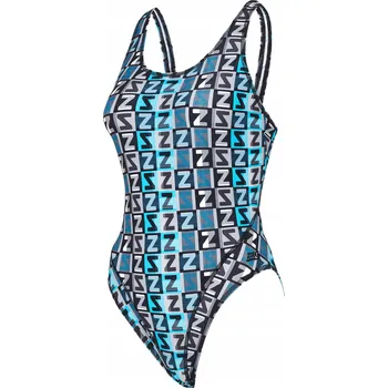Dámské plavky Dámské jednodílné plavky Zoggs Emb Masterback s potiskem, velikost 36 DE
