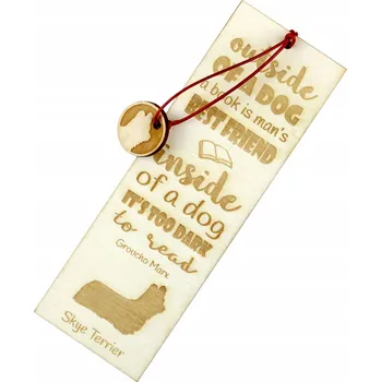 Doplněk ke knize Skotský teriér - gravírovaná záložka do knihy se psem, jméno psa