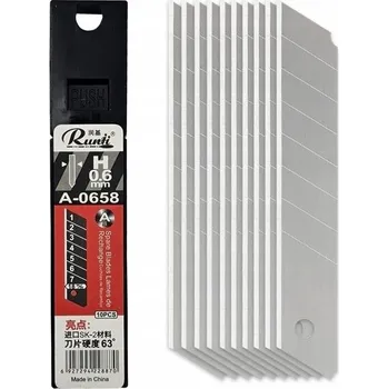 Pracovní nůž NÁHRADNÍ LÁMACÍ ČEPELE DO ŘEZÁKU / NOŽE NA TAPETY 18MM 10 KS TLOUŠŤKA 0,6MM